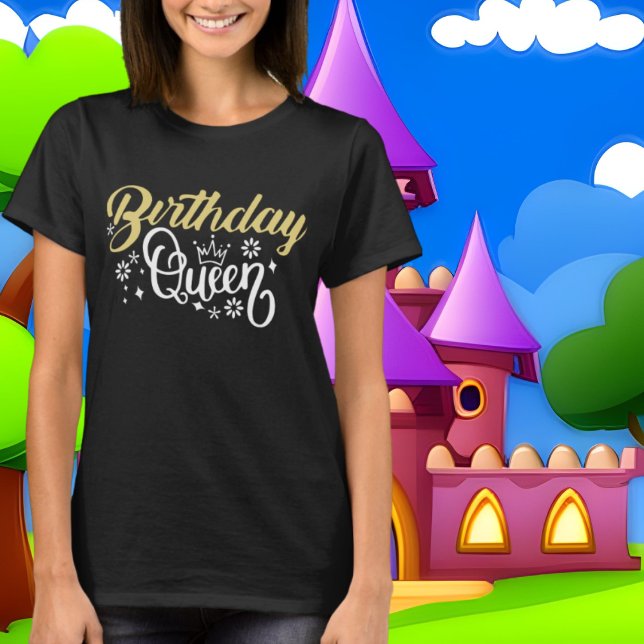 Camiseta Bela Arte da Rainha de Aniversário (Criador carregado)