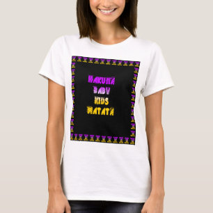 Camiseta Bela Arte de Impressão Hakuna Matata