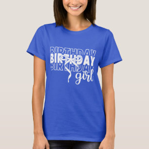 Camiseta Bela Arte de Palavra de Aniversário