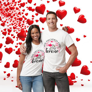 Camiseta Bela arte de palavras para sempre do casamento