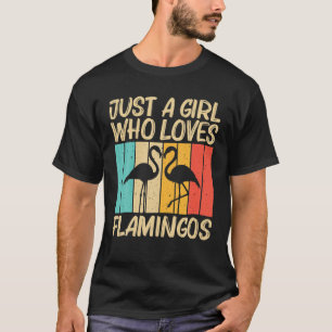 Camiseta Bela Arte Flamingo Para Raparigas Flamingo Bird An