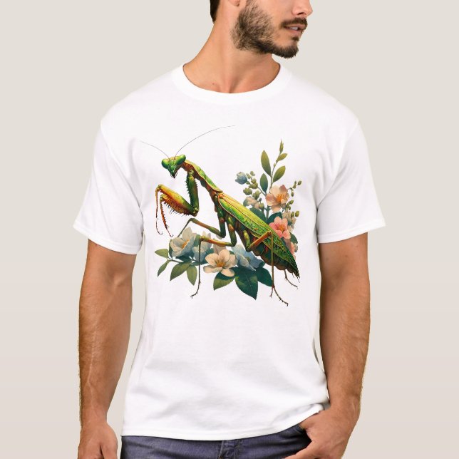Camiseta Bela Arte Inseta Rezando Mantis (Frente)