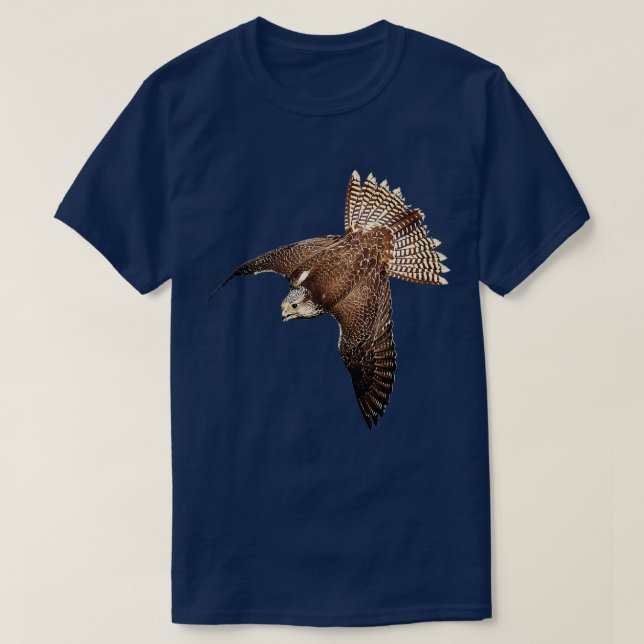 Camiseta Bela ave de Voo de Raptor Falcão de Presy Birder (Frente do Design)