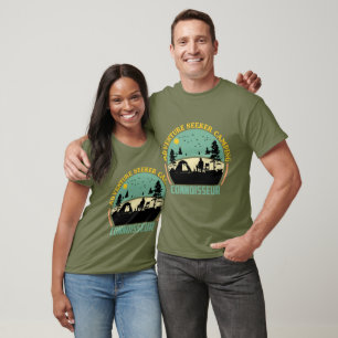 Camiseta Bela aventura acampando arte de palavra