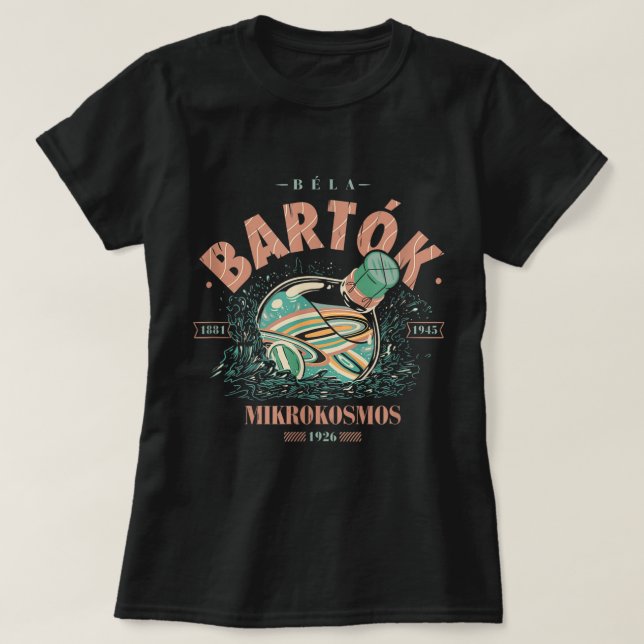 Camiseta Bela Bartok Compositor maestro música clássica cos (Frente do Design)