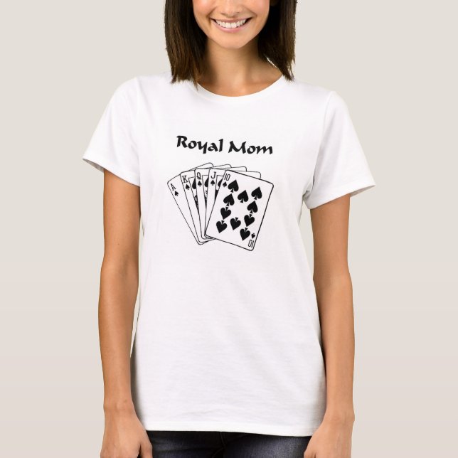 Camiseta Bela Bebê do Jogador Poker da Mãe Real (Frente)