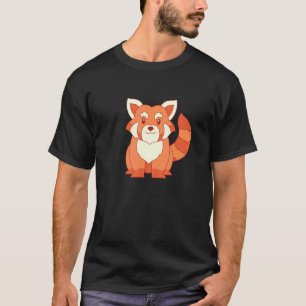 Camiseta Bela Boca Vermelha Panda Selvagem Floresta Animal