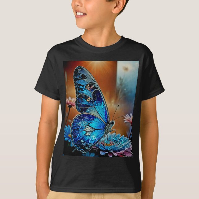 Camiseta Bela Borboleta Azul (Frente)