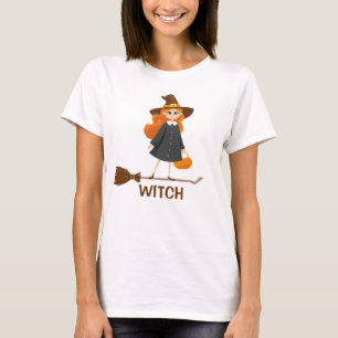 Camiseta Bela Bruxa Bonita Vassoura De Halloween Engraçada
