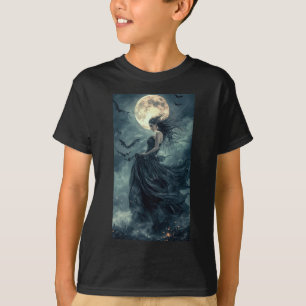 Camiseta Bela Bruxa Fantasia Gótica Vampiro Luar 1