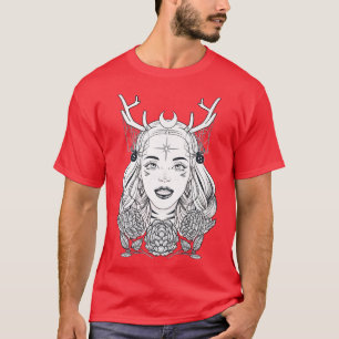 Camiseta Bela bruxa gótica bruxa bruxa de bruxas fantasia 1