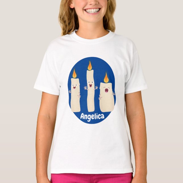 Camiseta Bela canção de cantar trio de vela (Frente)