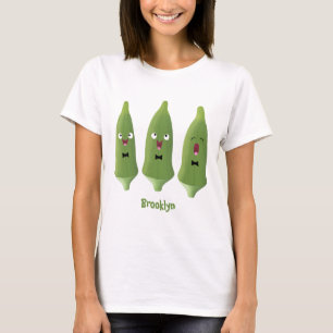 Camiseta Bela caricatura de okra