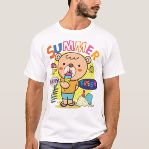 Camiseta Bela caricatura de urso