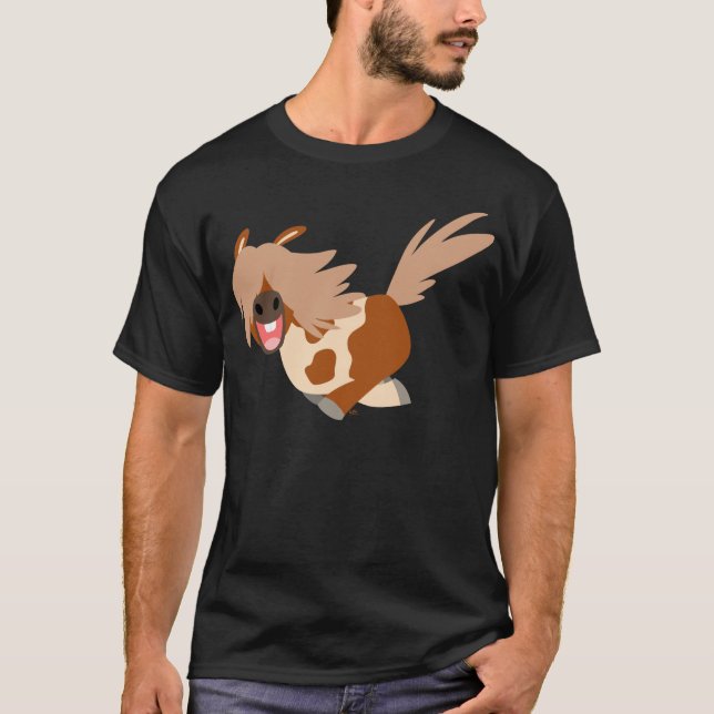 Camiseta Bela Caricatura Feliz Pinto Pony T-Shirt (Frente)