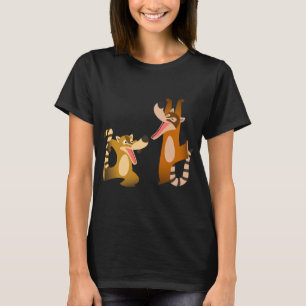 Camiseta Bela Caricatura Joyful Coatimundis Mulheres T-Shir