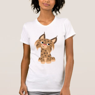 Camiseta Bela Caricatura, Lynx Mulheres T-Shirt