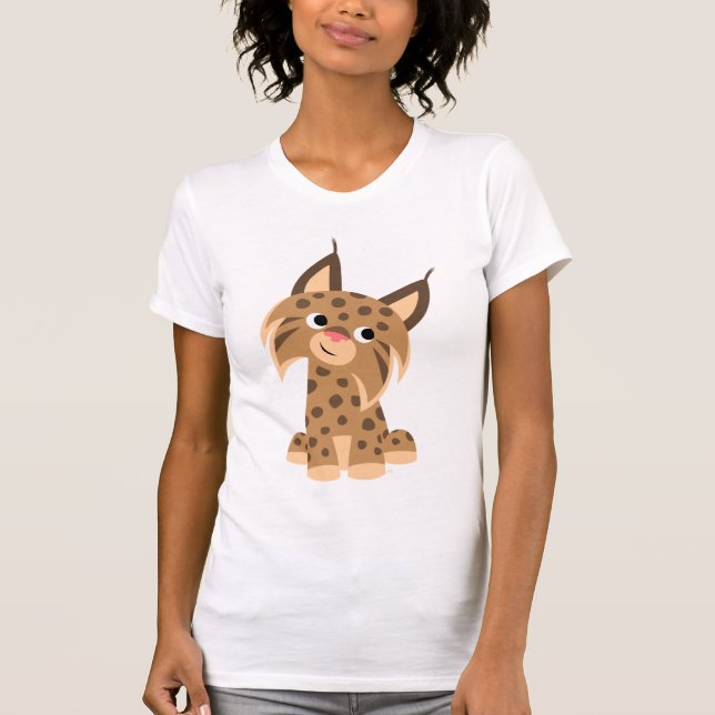 Camiseta Bela Caricatura, Lynx Mulheres T-Shirt (Frente)