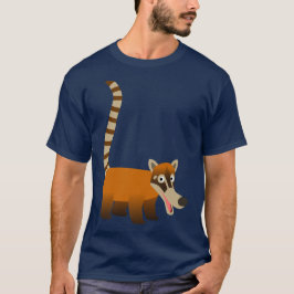 Camiseta Bela Caricatura Sorridente Coatimundi