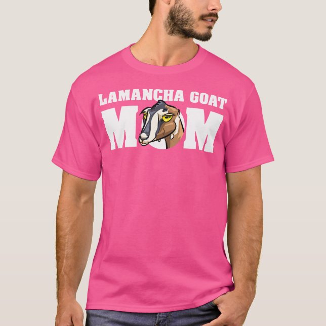 Camiseta Bela Cartoon Lamancha Goat Mãe (Frente)