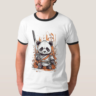 Camiseta Bela Cartoon Panda Samurai | Design gráfico único