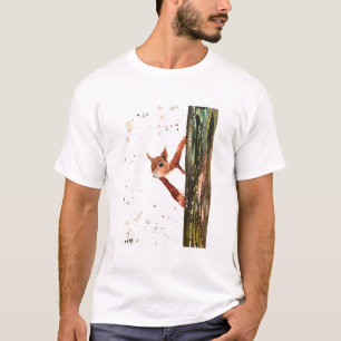 Camiseta Bela cor-de-água do esquilo-do-mato-bebê