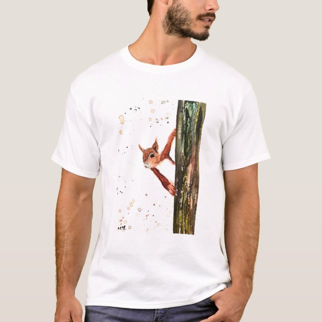 Camiseta Bela cor-de-água do esquilo-do-mato-bebê (Frente)