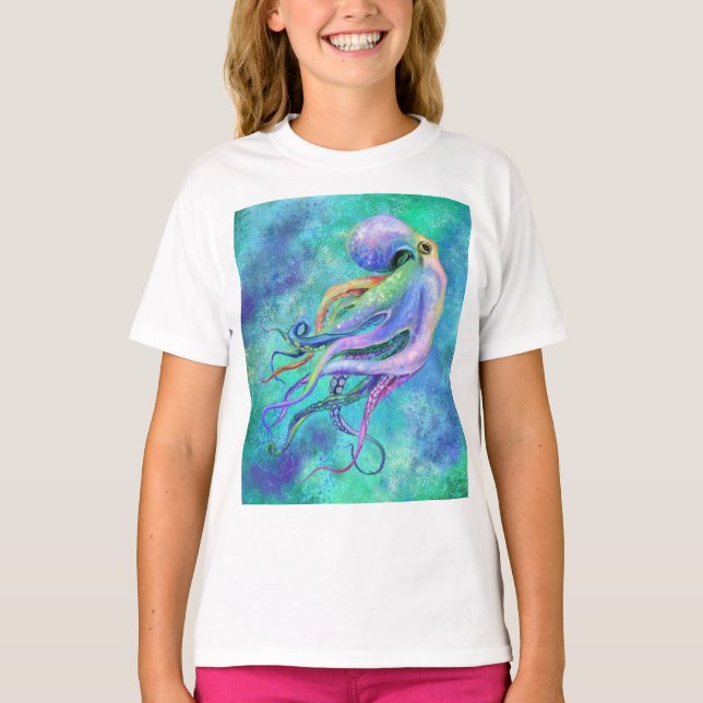 Camiseta Bela Cor Octopus - Desenho Migrado  (Frente)
