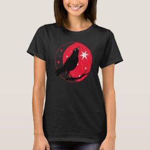 Camiseta Bela Coroa Negra Raven Bird Watch Birds Silhou