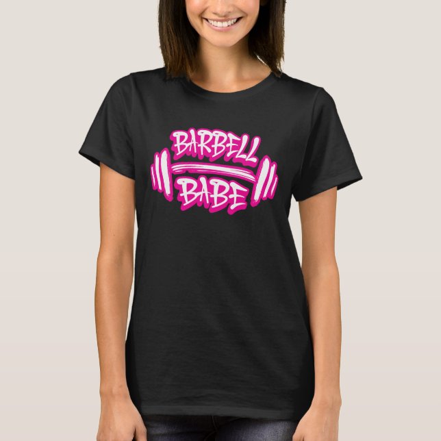 Camiseta Bela da Barra Fixa Rosa Desgastado Levantamento de (Frente)