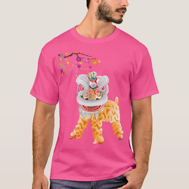 Camiseta Bela Dança do Leão Chinês (Frente)