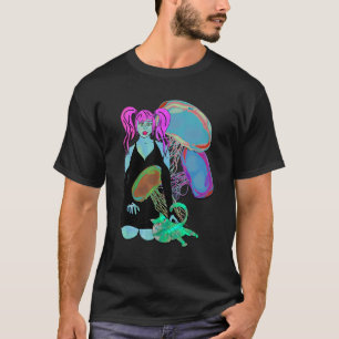 Camiseta Bela de Cabelos Rosas Com Água-Viva de Espírito Af