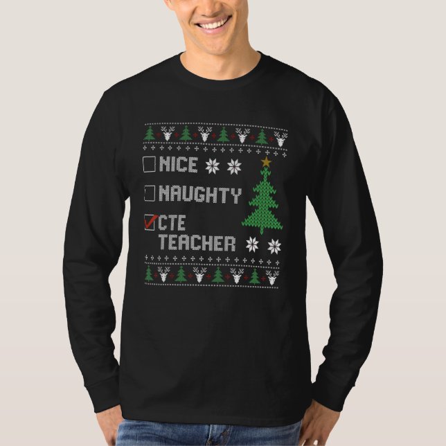 Camiseta Bela doida Professora CTE Docente Feia De Natal (Frente)