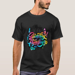 Camiseta Bela Domingo Funday Bebendo de Férias de Verão