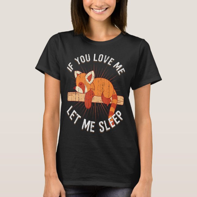 Camiseta Bela dorme animal Pajama Nap Red Panda (Frente)