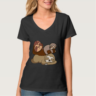 Camiseta Bela Dormência Preguiçosa Empilhada