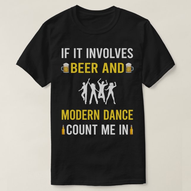 Camiseta Bela E Dançarina Moderna De Dança (Frente do Design)