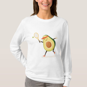 Camiseta Bela e engraçada abacate tocando tênis na peça 