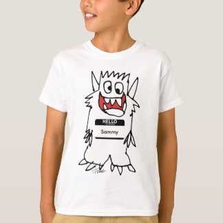 Camiseta Bela e Feliz Monstro de Cartoons