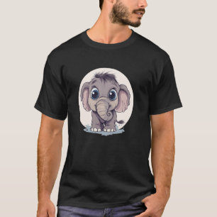 Camiseta Bela Elefante Bons Olhos Grandes Arte Animal