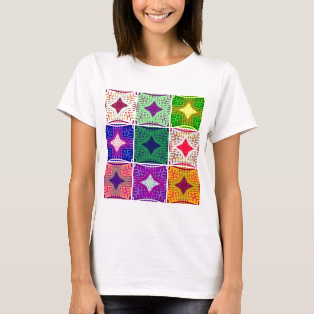 Camiseta Bela Estampa Africana Xadrez (Frente)