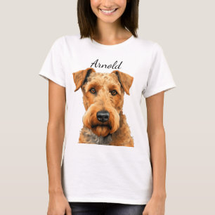 CAMISETA BELA FACE DE CACHORRO DO TERRIER AIRDALE