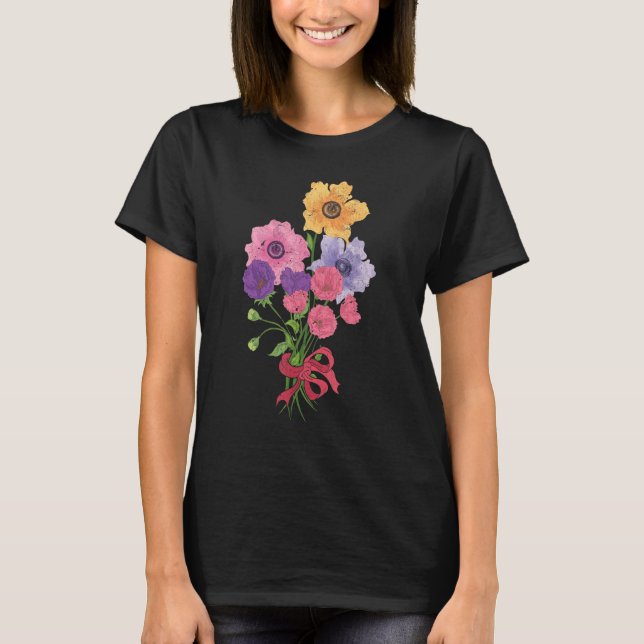 Camiseta Bela Flor Botânica Colorida Bo (Frente)