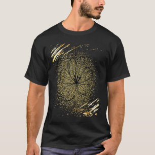 Camiseta Bela flor estética Desenho floral abstrato
