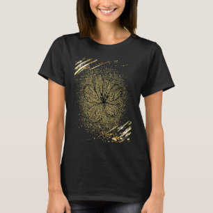 Camiseta Bela flor estética Desenho floral abstrato