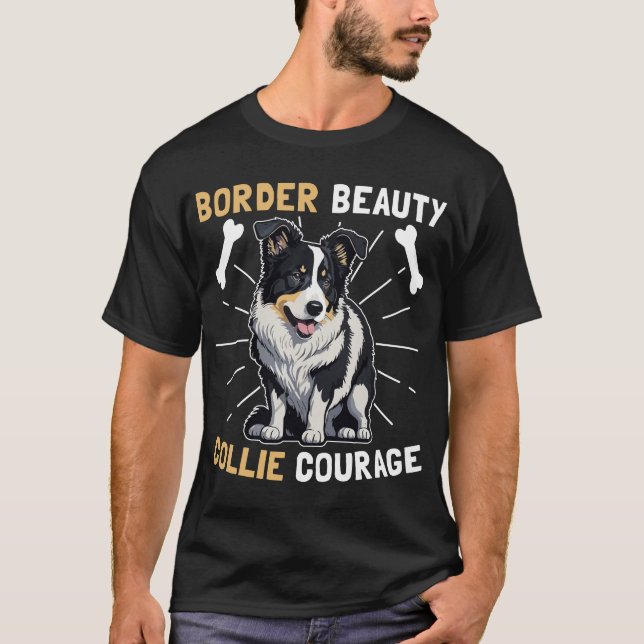Camiseta Bela Fronteira, Cão de Coragem Collie (Frente)