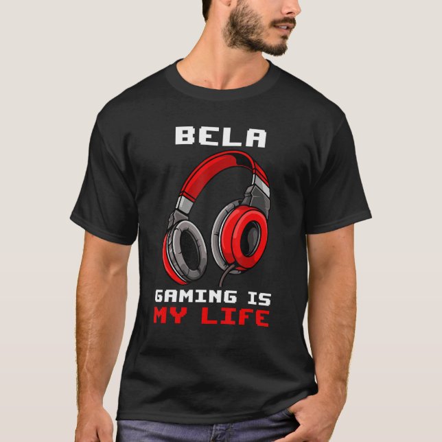 Camiseta Bela Gaming É Minha Vida Personalizada (Frente)