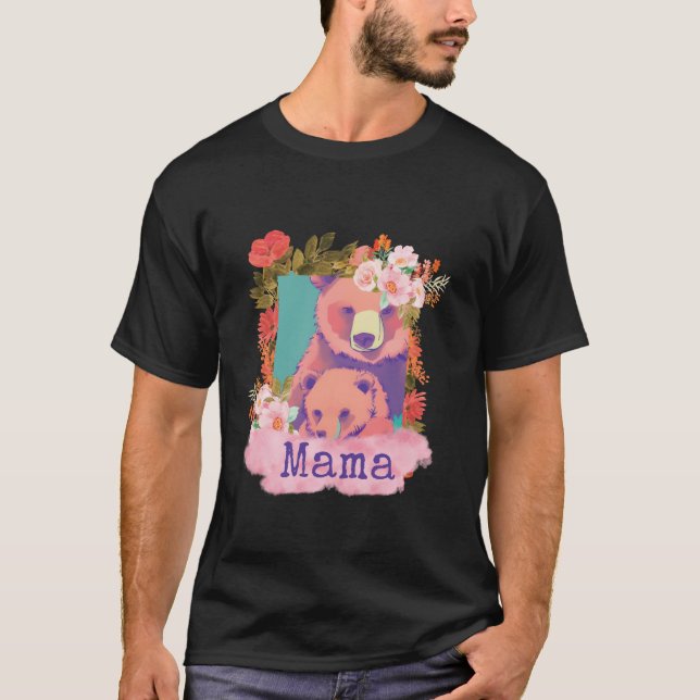 Camiseta Bela ideia de presente para um urso mamã Dia das M (Frente)