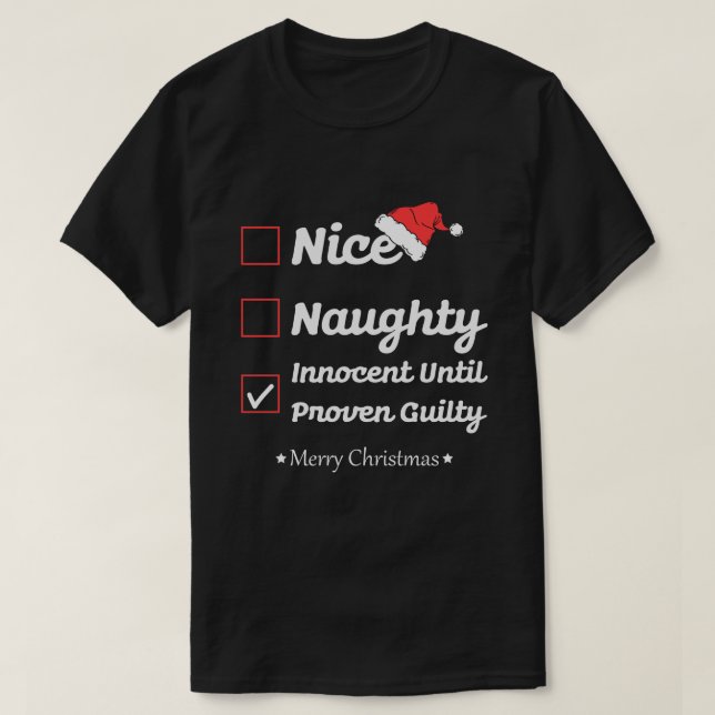 Camiseta Bela Inocente Adormecida Até O Xmas Comprovado (Frente do Design)