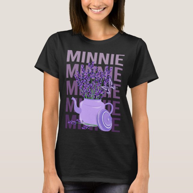 Camiseta Bela Lavanda - Nome da Minnie (Frente)